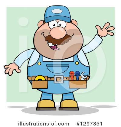 Royalty-Free (RF) Mecanic Clipart Illustration by Hit Toon - Stock Sample #1297851