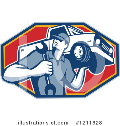 Royalty-Free (RF) Mechanic Clipart Illustration by patrimonio - Stock Sample #1211628