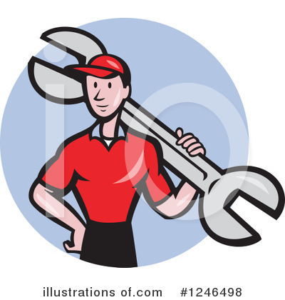Royalty-Free (RF) Mechanic Clipart Illustration by patrimonio - Stock Sample #1246498