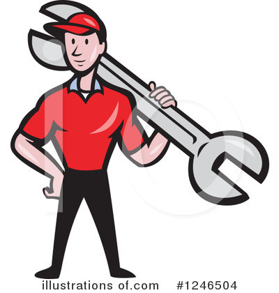 Royalty-Free (RF) Mechanic Clipart Illustration by patrimonio - Stock Sample #1246504