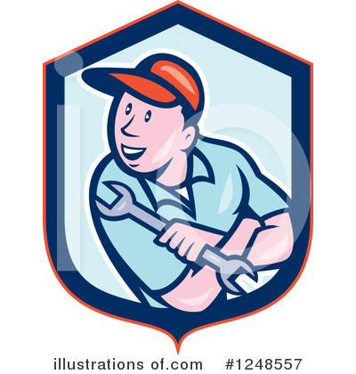 Royalty-Free (RF) Mechanic Clipart Illustration by patrimonio - Stock Sample #1248557