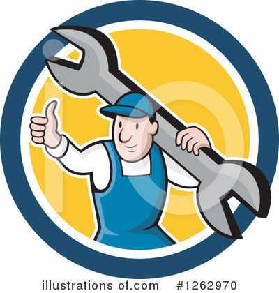 Royalty-Free (RF) Mechanic Clipart Illustration by patrimonio - Stock Sample #1262970