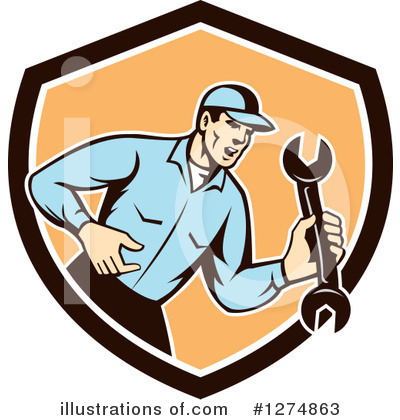 Royalty-Free (RF) Mechanic Clipart Illustration by patrimonio - Stock Sample #1274863