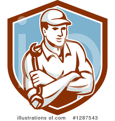 Royalty-Free (RF) Mechanic Clipart Illustration by patrimonio - Stock Sample #1287543