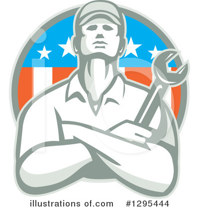 Royalty-Free (RF) Mechanic Clipart Illustration by patrimonio - Stock Sample #1295444