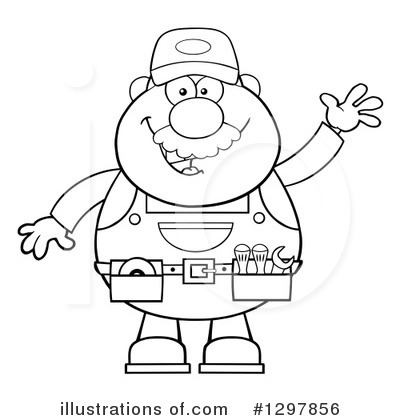 Royalty-Free (RF) Mechanic Clipart Illustration by Hit Toon - Stock Sample #1297856