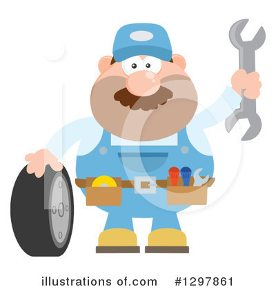 Royalty-Free (RF) Mechanic Clipart Illustration by Hit Toon - Stock Sample #1297861