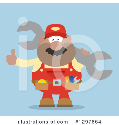 Royalty-Free (RF) Mechanic Clipart Illustration by Hit Toon - Stock Sample #1297864