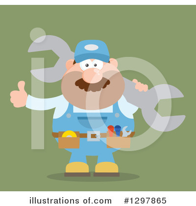 Royalty-Free (RF) Mechanic Clipart Illustration by Hit Toon - Stock Sample #1297865