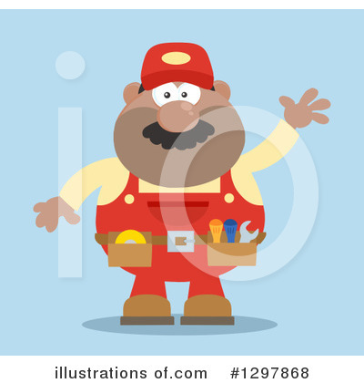 Royalty-Free (RF) Mechanic Clipart Illustration by Hit Toon - Stock Sample #1297868