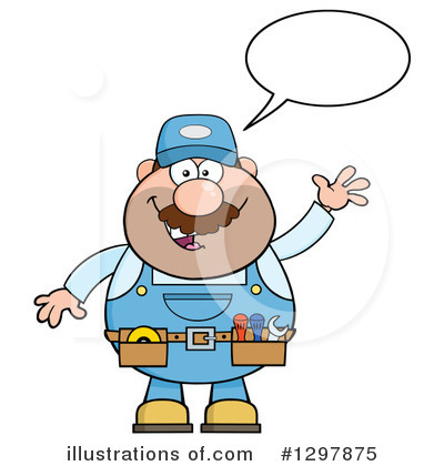 Royalty-Free (RF) Mechanic Clipart Illustration by Hit Toon - Stock Sample #1297875