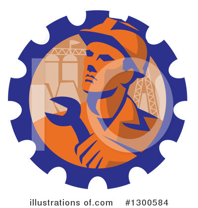 Royalty-Free (RF) Mechanic Clipart Illustration by patrimonio - Stock Sample #1300584