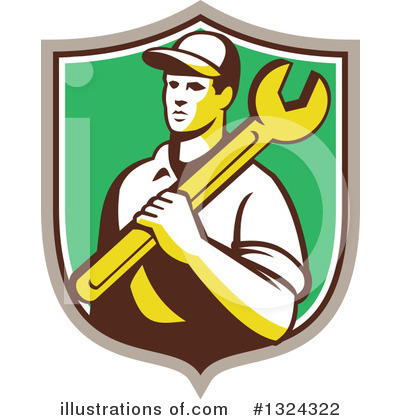 Royalty-Free (RF) Mechanic Clipart Illustration by patrimonio - Stock Sample #1324322