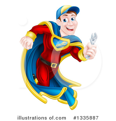 Super Man Clipart #1335887 by AtStockIllustration