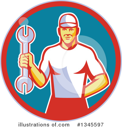 Royalty-Free (RF) Mechanic Clipart Illustration by patrimonio - Stock Sample #1345597