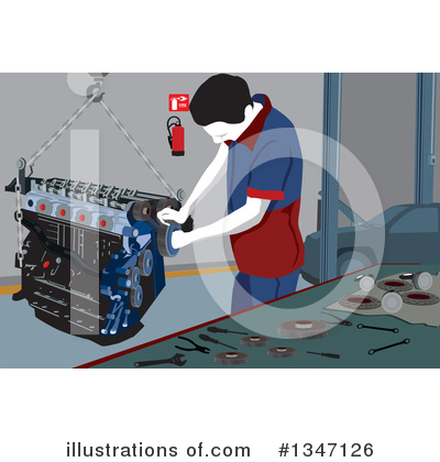 Royalty-Free (RF) Mechanic Clipart Illustration by David Rey - Stock Sample #1347126