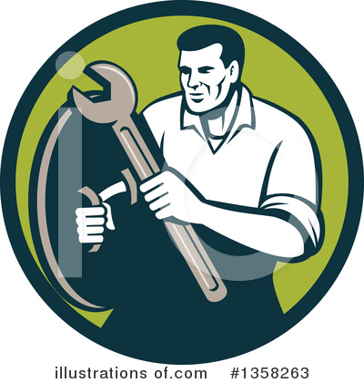 Royalty-Free (RF) Mechanic Clipart Illustration by patrimonio - Stock Sample #1358263