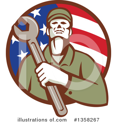 Royalty-Free (RF) Mechanic Clipart Illustration by patrimonio - Stock Sample #1358267