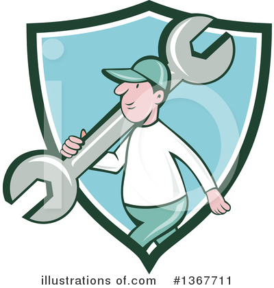 Royalty-Free (RF) Mechanic Clipart Illustration by patrimonio - Stock Sample #1367711
