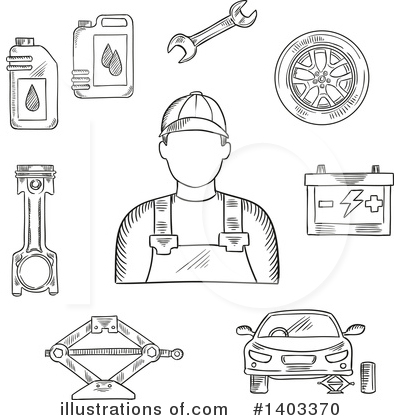 Royalty-Free (RF) Mechanic Clipart Illustration by Vector Tradition SM - Stock Sample #1403370