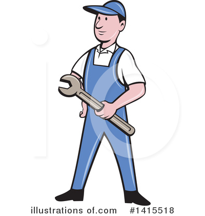 Royalty-Free (RF) Mechanic Clipart Illustration by patrimonio - Stock Sample #1415518