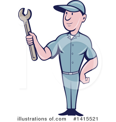 Royalty-Free (RF) Mechanic Clipart Illustration by patrimonio - Stock Sample #1415521