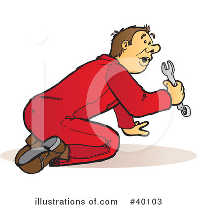 Royalty-Free (RF) Mechanic Clipart Illustration by Snowy - Stock Sample #40103