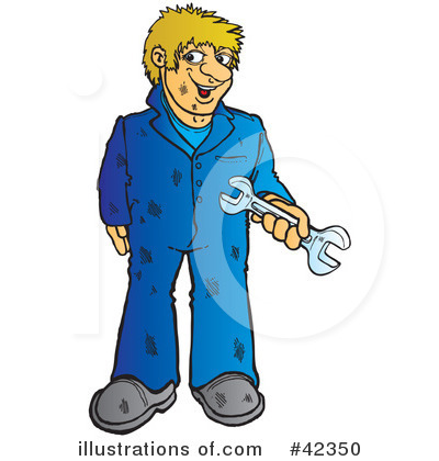 Royalty-Free (RF) Mechanic Clipart Illustration by Snowy - Stock Sample #42350