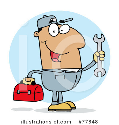 Royalty-Free (RF) Mechanic Clipart Illustration by Hit Toon - Stock Sample #77848