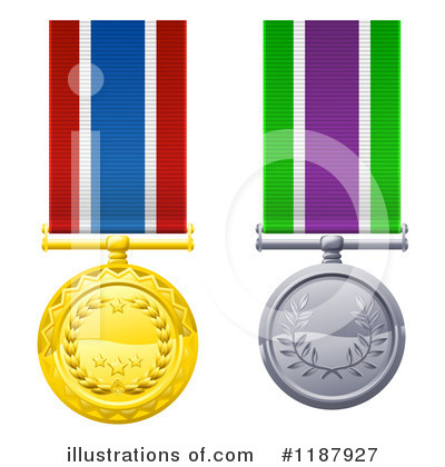 Royalty-Free (RF) Medals Clipart Illustration by AtStockIllustration - Stock Sample #1187927