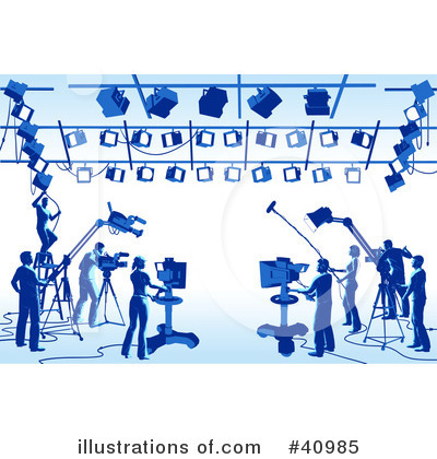 Royalty-Free (RF) Media Crew Clipart Illustration by Tonis Pan - Stock Sample #40985