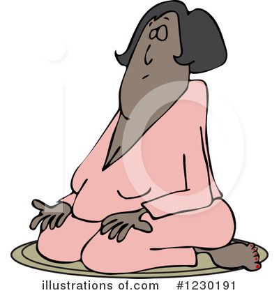 Royalty-Free (RF) Meditating Clipart Illustration by djart - Stock Sample #1230191