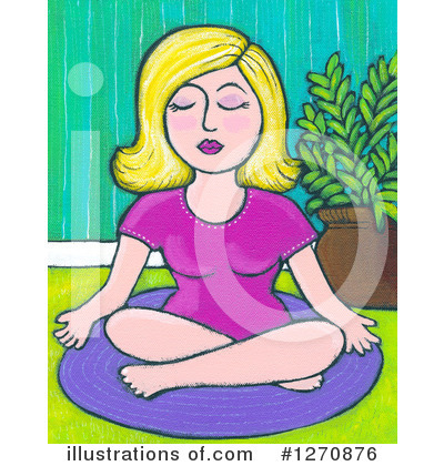 Royalty-Free (RF) Meditating Clipart Illustration by Maria Bell - Stock Sample #1270876
