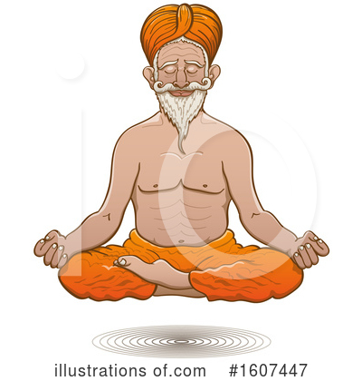 Meditating Clipart #1607447 by Zooco