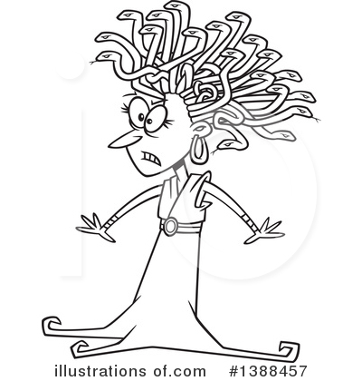 Royalty-Free (RF) Medusa Clipart Illustration by toonaday - Stock Sample #1388457