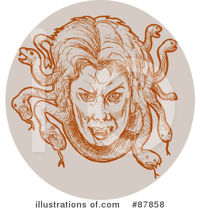 Royalty-Free (RF) Medusa Clipart Illustration by patrimonio - Stock Sample #87858