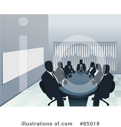 Royalty-Free (RF) Meeting Clipart Illustration by David Rey - Stock Sample #85018