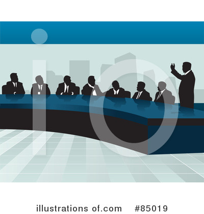 Royalty-Free (RF) Meeting Clipart Illustration by David Rey - Stock Sample #85019