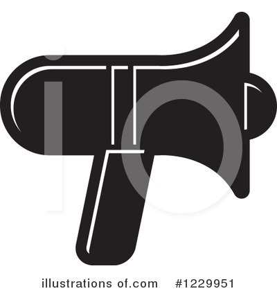 Royalty-Free (RF) Megaphone Clipart Illustration by Lal Perera - Stock Sample #1229951