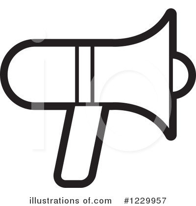 Royalty-Free (RF) Megaphone Clipart Illustration by Lal Perera - Stock Sample #1229957