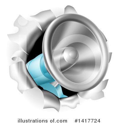Royalty-Free (RF) Megaphone Clipart Illustration by AtStockIllustration - Stock Sample #1417724