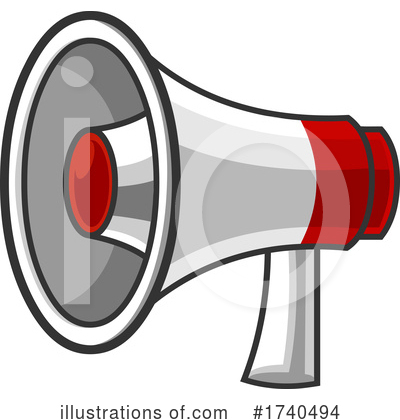 Royalty-Free (RF) Megaphone Clipart Illustration by Hit Toon - Stock Sample #1740494