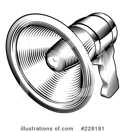 Royalty-Free (RF) Megaphone Clipart Illustration by AtStockIllustration - Stock Sample #228181