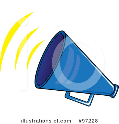 Royalty-Free (RF) Megaphone Clipart Illustration by Pams Clipart - Stock Sample #97228