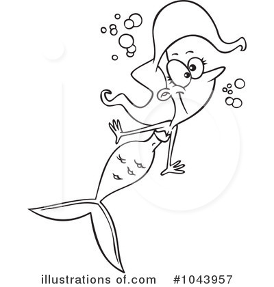 Royalty-Free (RF) Mermaid Clipart Illustration by toonaday - Stock Sample #1043957
