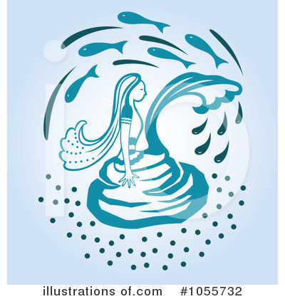 Mermaid Clipart #1055732 by Cherie Reve