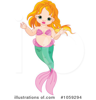 Royalty-Free (RF) Mermaid Clipart Illustration by Pushkin - Stock Sample #1059294