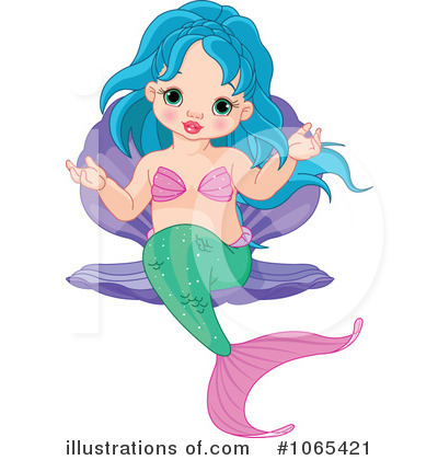 Royalty-Free (RF) Mermaid Clipart Illustration by Pushkin - Stock Sample #1065421