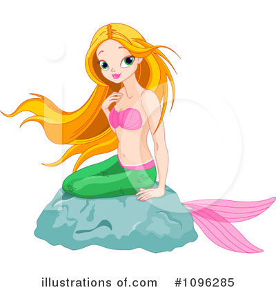 Royalty-Free (RF) Mermaid Clipart Illustration by Pushkin - Stock Sample #1096285