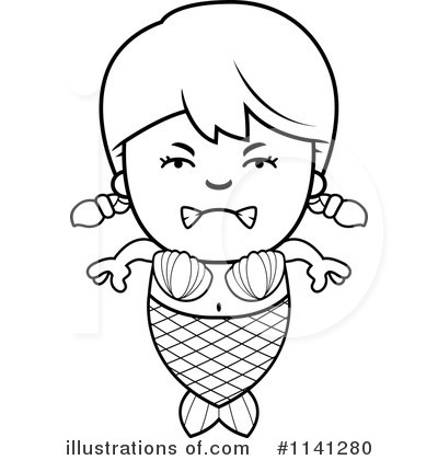 Mermaid Clipart #1141280 by Cory Thoman